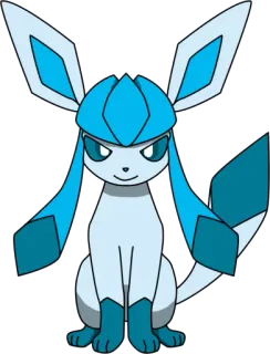 ❄️ Glaceon Pokemon pokemon, glaceon, tipe es, video game, imut, anime, kartun whatsapp sticker