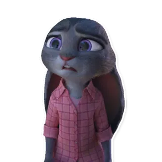 😭 Judy Hopps Zootopia lapin, triste, dessin animé, police, Disney whatsapp sticker