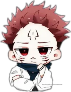 😏 Ryomen Sukuna Jujutsu Kaisen Anime, Manga, Jujutsu Kaisen, Ryomen Sukuna, Chibi, Aufkleber telegram sticker