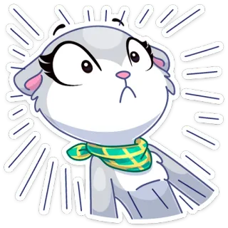 😱 cartoon, cat, animal, cute, sticker telegram sticker