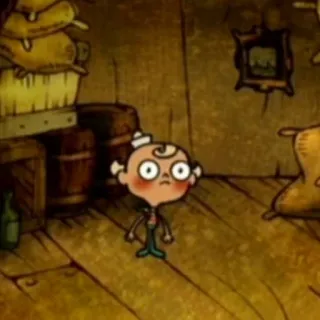 😳 Flapjack The Marvelous Misadventures of Flapjack Flapjack, kreskówka, postać, animowany, Nickelodeon telegram sticker