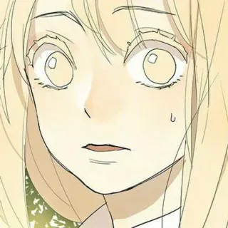 🌟 Cartoon, Anime, Mädchen, überrascht, schockiert, Manga, Zeichnung whatsapp sticker