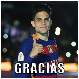 👍 GRACIAS soccer, football, sports, player, thanks, gratitude telegram sticker