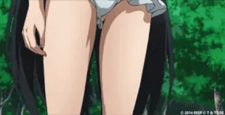 💃 Anime, Piernas, Falda, Revelador telegram sticker