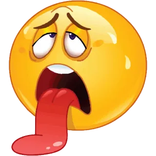 😝 Emoji, müde, erschöpft, krank, Erschöpfung, Emotion, Gesicht telegram sticker