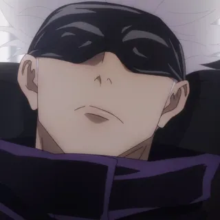 🤍 Satoru Gojo Jujutsu Kaisen anime, gojo, satoru, blindfold, lazy telegram sticker