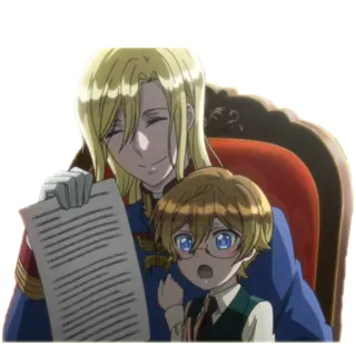 😊 Anime, Personnages, Lecture, Tenue de soirée whatsapp sticker
