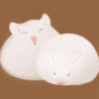 🐹 hamster, cute, animal, white, sleeping, rodent telegram sticker