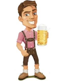 🍺 birra, lederhosen, tedesco, oktoberfest, tradizionale telegram sticker