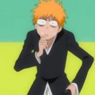 🤯 Ichigo Kurosaki Bleach Anime, Manga, Lustig, Ichigo, Bleach, Charakter, Cartoon telegram sticker