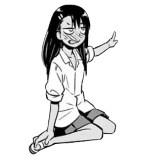 🖤 Nagatoro Don't Toy with Me, Miss Nagatoro anime, manga, nagatoro, don't toy with me miss nagatoro, character, cartoon telegram sticker