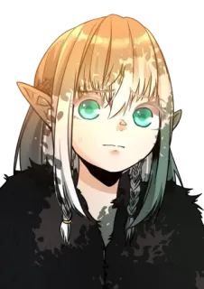 🙂 Elfe, Anime, Personnage, Fantaisie, Portrait telegram sticker