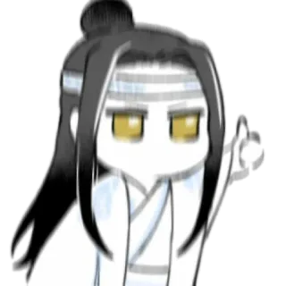 🏵 Chibi, Anime, Dito medio telegram sticker