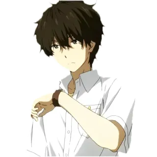 🕒 Houtarou Oreki Hyouka Anime, Chico, Personaje, Adolescente, Houtarou Oreki, Hyouka telegram sticker