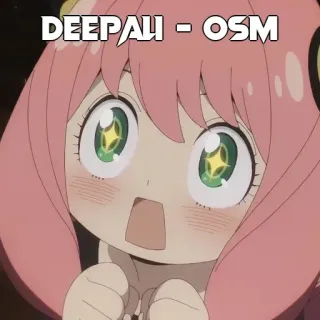 🤔 Anya Forger Spy x Family DEEPALI - OSM anime, meisje, roze haar, schattig, Spy x Family telegram sticker