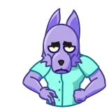 🥱 wolf, anthropomorphic, cartoon, character, sticker telegram sticker