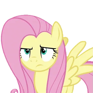 😠 Fluttershy My Little Pony pony, cartone animato, animale, amicizia, cavallo telegram sticker
