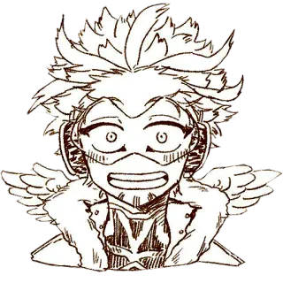 😳 Hawks My Hero Academia anime, manga, wings, hero, pro hero, keigo takami whatsapp sticker