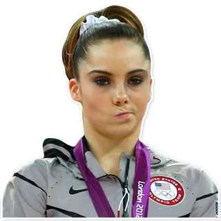 😕 McKayla Maroney London 2012 Gimnasta, Juegos Olímpicos, Londres 2012, McKayla Maroney, Equipo Olímpico de EE. UU., Atleta telegram sticker