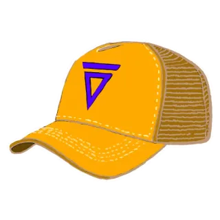 🧢 шляпа, тракерская кепка, кепка, желтый, одежда, мода whatsapp sticker