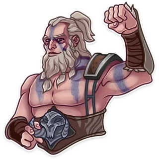 💪 Fantasy, Guerriero, Personaggio, Adesivo telegram sticker