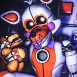 🌟 Lolbit Five Nights at Freddy's animatrónico, zorro, videojuego, terror, FNAF, Lolbit telegram sticker
