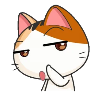 ⭐ gato, fofo, desenho animado, adesivo, animal whatsapp sticker