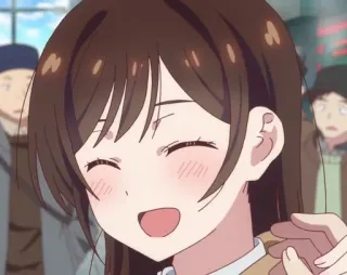 🌸 Chizuru Ichinose Rent-A-Girlfriend Anime, uśmiechnięta, szczęśliwa, dziewczyna, Rent-A-Girlfriend, Chizuru Ichinose telegram sticker
