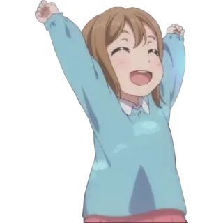 😍 anime, girl, happy, cartoon, cute, cheerful telegram sticker