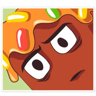 😦 Kreskówka, Twarz, Wyraz twarzy, Zły, Oczy, Ilustracja telegram sticker