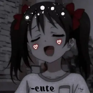 😃 -cute anime, cute, kawaii, girl, cartoon telegram sticker