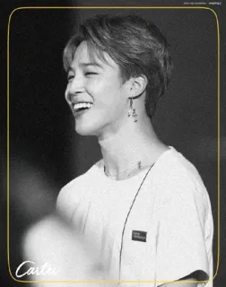 ◾️ Carta kpop, cantor, sorrindo, retrato, masculino whatsapp sticker