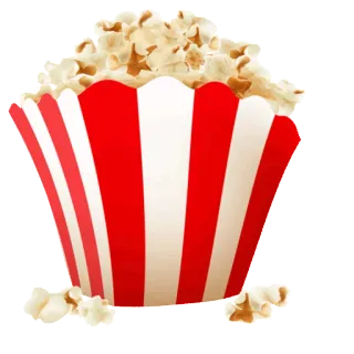 🍿 palomitas, comida, aperitivo, película, cubo telegram sticker