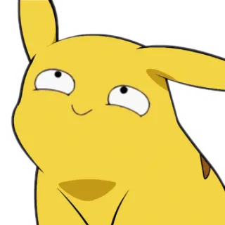 ☺️ Pikachu ปิกาจู, โปเกมอน, ตลก, มีม, สีเหลือง telegram sticker
