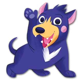 👋 hoạt hình, động vật, chó, nhân vật telegram sticker