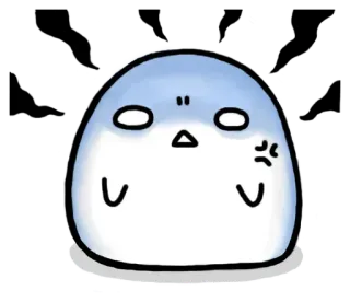⛄ 만화, 화난, 방울, 표정, 귀여운 whatsapp sticker