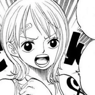 😠 Nami One Piece Nami, One Piece, Anime, Manga, Cartoon, Charakter telegram sticker