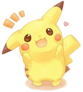 ❣ Pikachu Pokemon ปิกาจู, โปเกมอน, น่ารัก, การ์ตูน, อนิเมะ telegram sticker