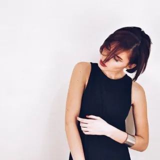😛 woman, portrait, dress, fashion, style, beauty telegram sticker
