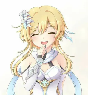⛸ Lumine Genshin Impact anime, video game, Genshin Impact, Lumine telegram sticker