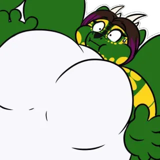 ⁉️ cartoon, animal, character, gesture, digital art telegram sticker