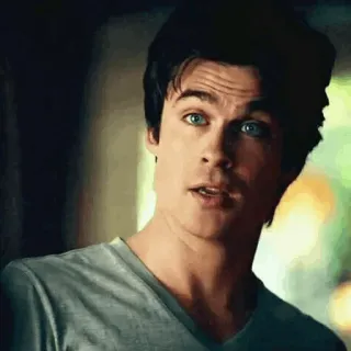 🦇 Damon Salvatore The Vampire Diaries wampir, nadprzyrodzone, dramat, nastolatek, Ian Somerhalder, serial telegram sticker