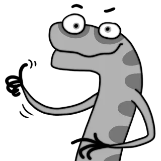 👍 Echse, Cartoon, Tier, Reptil, Salamander telegram sticker