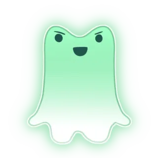 👻 ghost, cartoon, cute, monster, spooky, friendly, kawaii telegram sticker