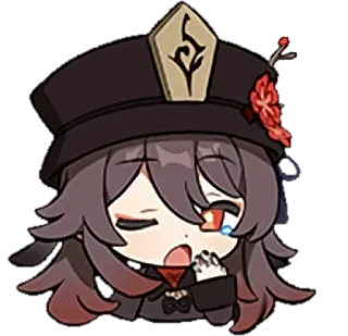 🥢 Hu Tao Genshin Impact Hu Tao, Genshin Impact, anime, juego, sticker, llorando whatsapp sticker