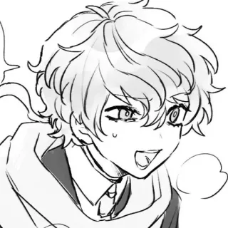 🌟 Anime, Manga, Chłopak, Kreskówka, Portret, Postać telegram sticker