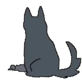 🥺 animal, dog, wolf, sitting telegram sticker