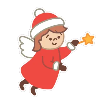 😁 angelo, natale, cartoni animati, inverno, fata, vacanze, magia telegram sticker