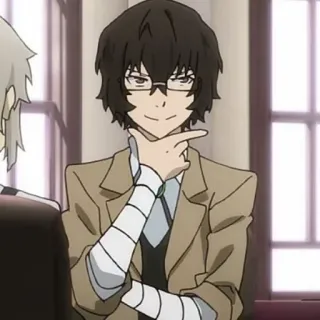🍩 Osamu Dazai Bungou Stray Dogs Anime, Karakter, Osamu Dazai, Bungou Stray Dogs telegram sticker