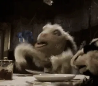 😡 The Dark Crystal Muppet, Dark Crystal, Essen, Fantasy, Puppe, Abendessen telegram sticker